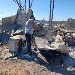 Estado en el que quedaron las chabolas afectadas por el incendio
