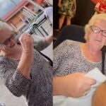 Un nieto invita a su abuela al cine 