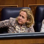 Nadia Calviño y Yolanda Diaz. Pleno Sesión de Investidura en el Congreso de los Diputados © Alberto R. Roldán / Diario La Razón. 26 09 2023