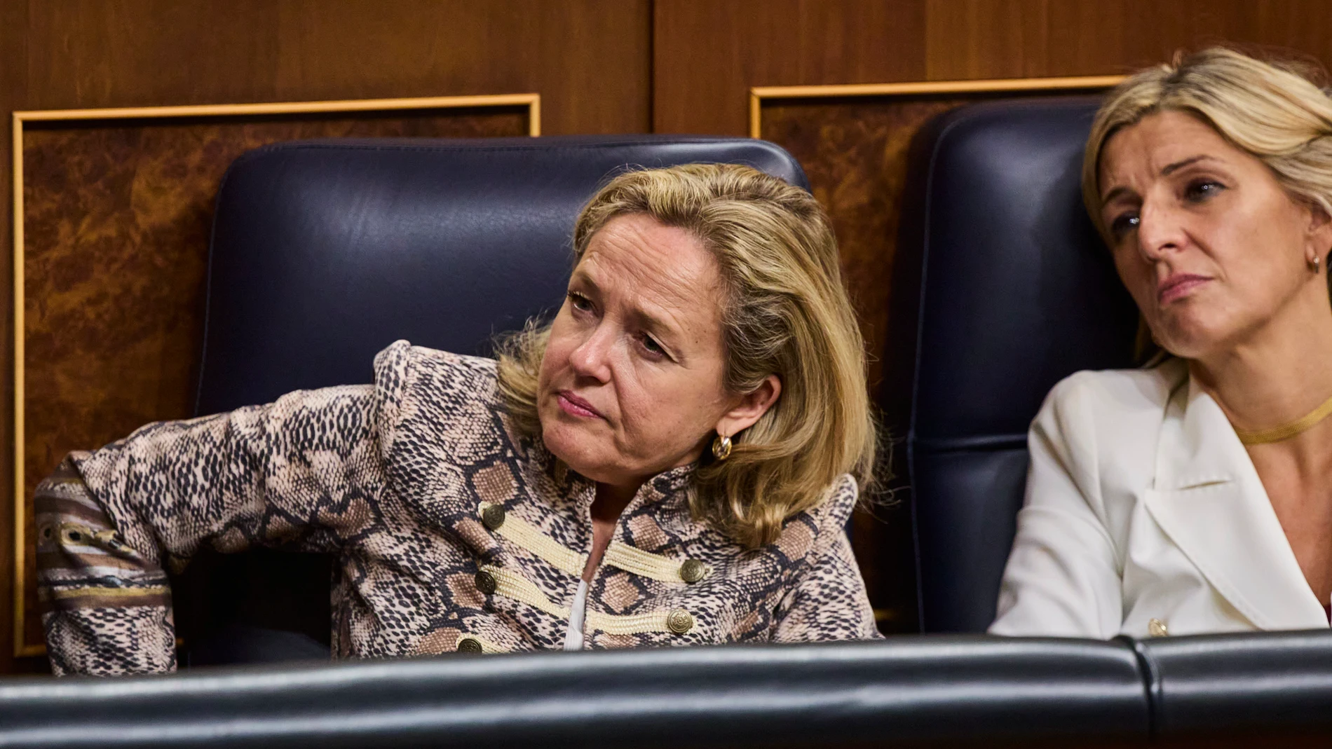 Nadia Calviño y Yolanda Diaz. Pleno Sesión de Investidura en el Congreso de los Diputados © Alberto R. Roldán / Diario La Razón. 26 09 2023