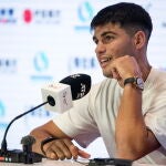 Alcaraz, en la conferencia de prensa del torneo de Pekín