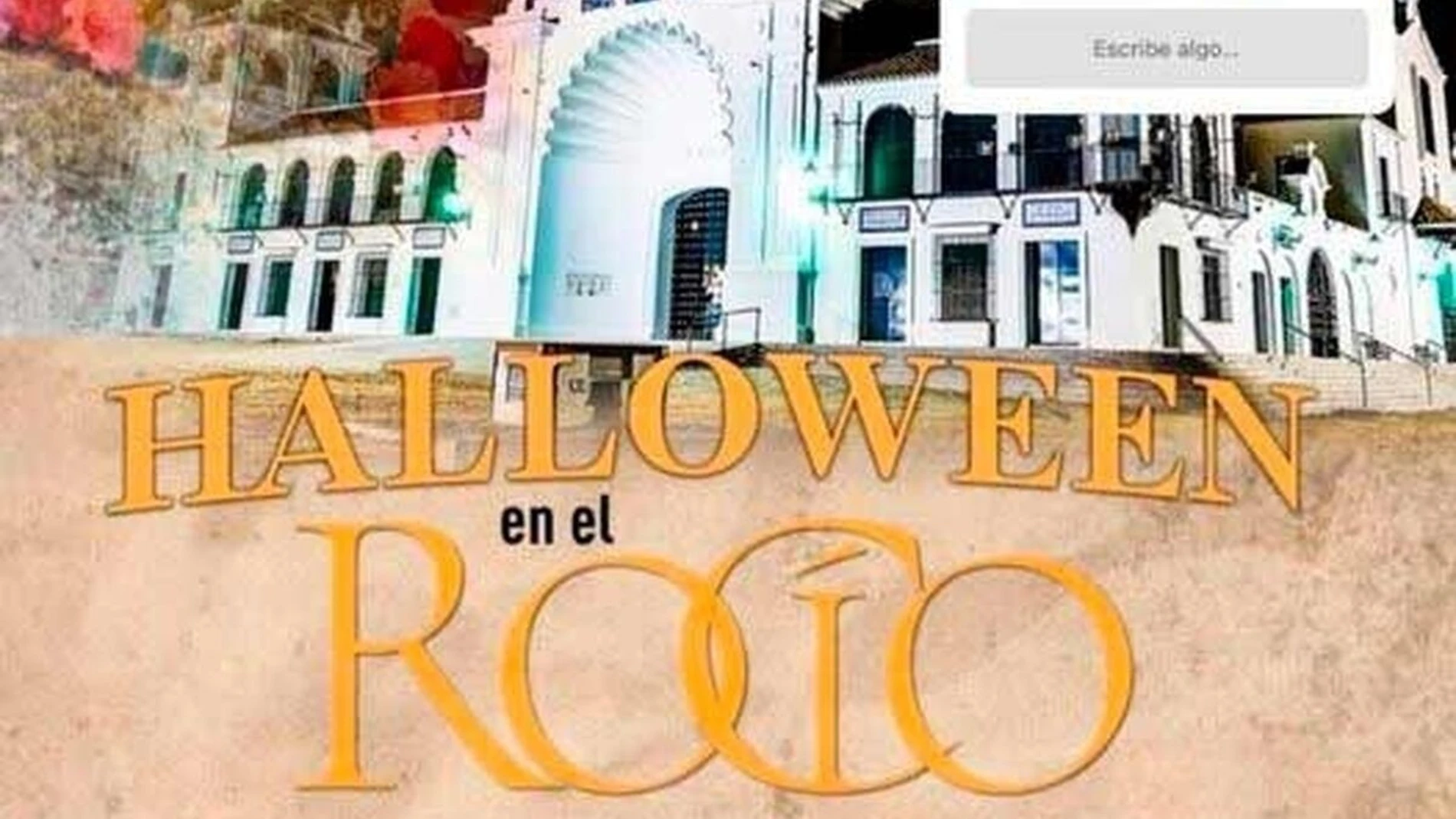 Cartel anunciador con la imagen de la Virgen