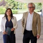 El coordinador nacional de Ciudadanos, Carlos Pérez-Nievas, y la presidenta de Cs en Castilla y León, Gemma Villarroel, atienden a los medios de comunicación con relación a la propuesta de expulsión de Francisco Igea por parte de la Comisión de Régimen Disciplinario del partido