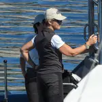 El Rey Juan Carlos, navega en Sanxenxo para participar la Regata que lleva su nombre