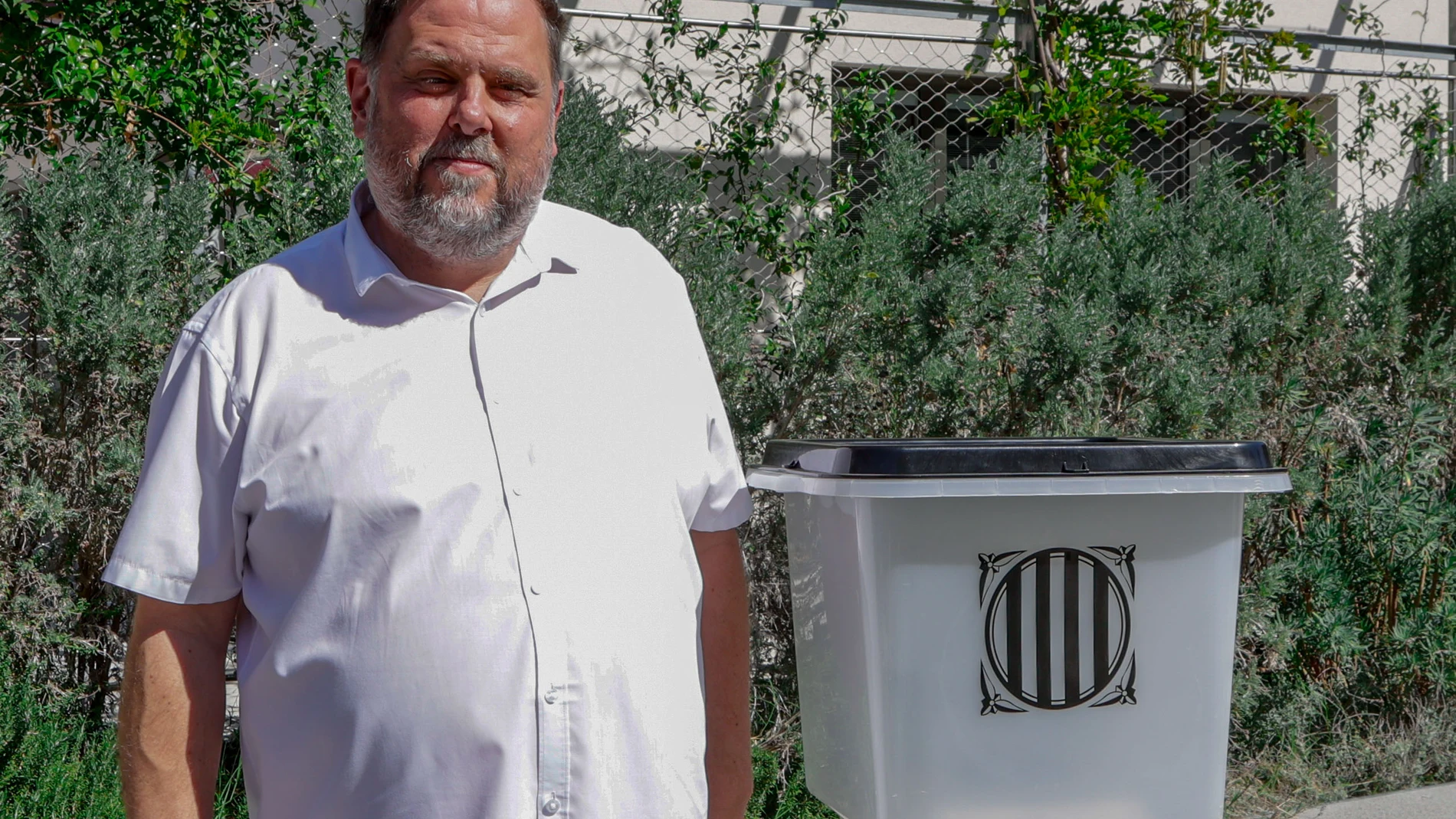 IGUALADA (BARCELONA), 30/09/2023.- El presidente del ERC Oriol Junqueras, participa en Igualada (Barcelona) en un acto en conmemoración del sexto aniversario del referéndum del 1 de octubre. EFE/Quique García