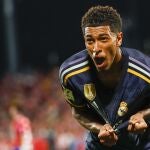 Bellingham celebra el tercer gol del Real Madrid