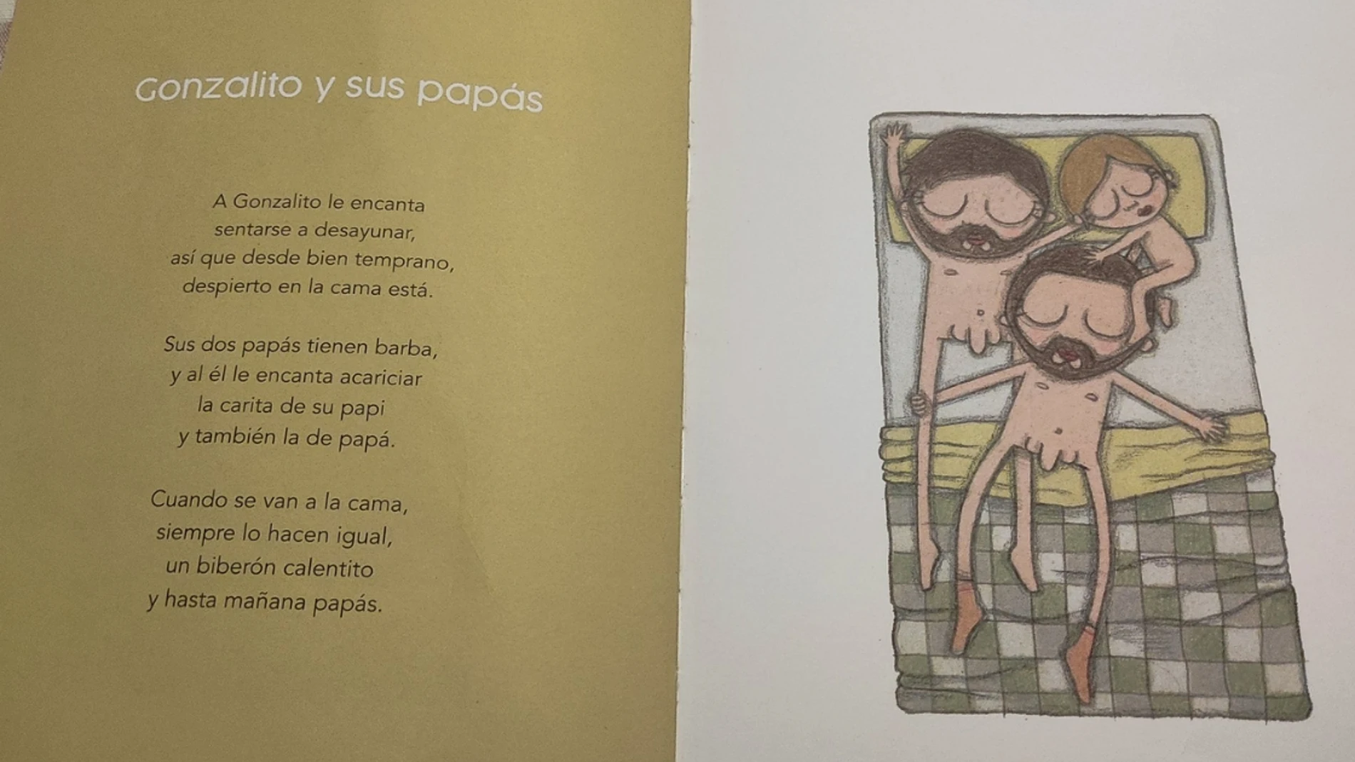 Página del polémico libro 'Gonzalito y sus papás'