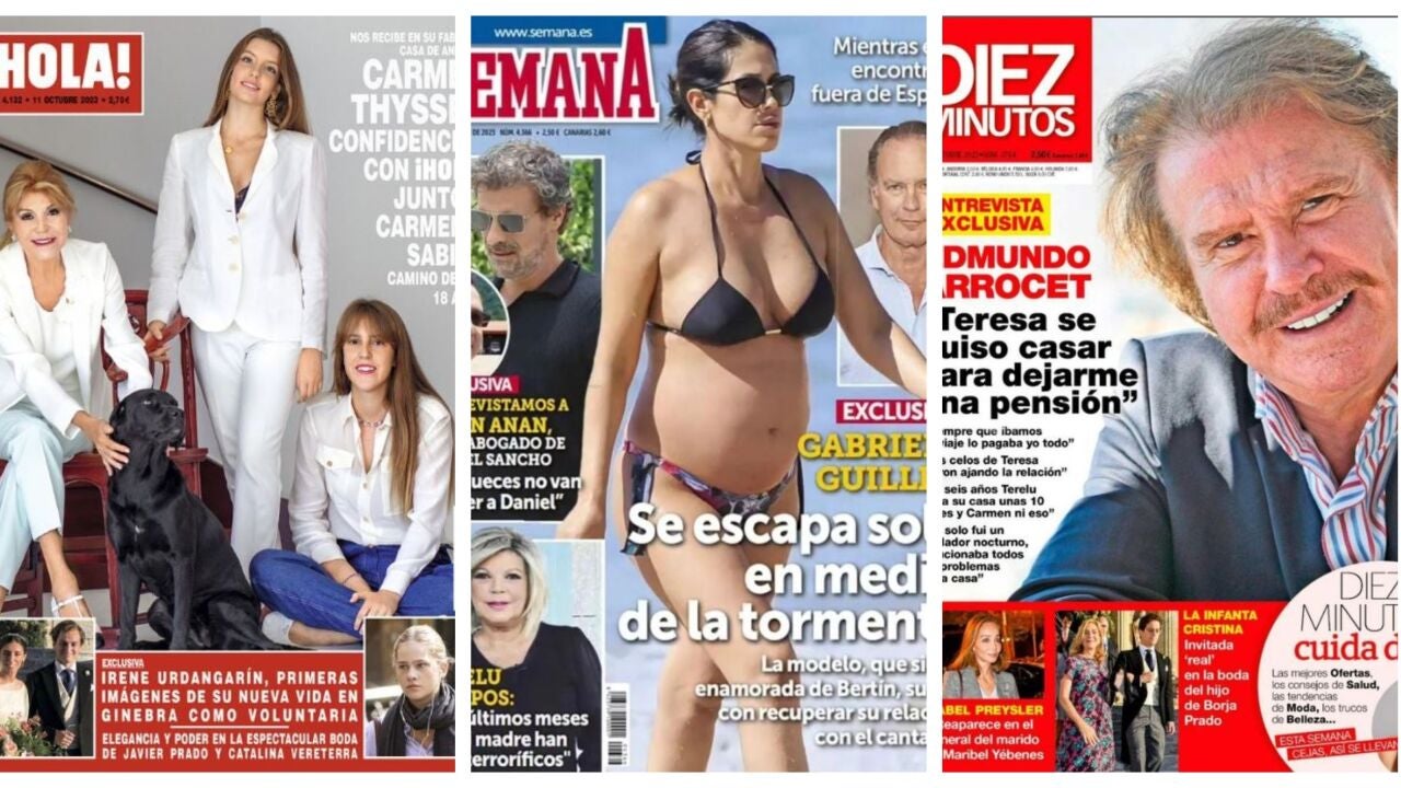 Kiosco: La Baronesa Thyssen, Khun Anan y Gabriela Guillén, protagonistas de  las revistas del corazón