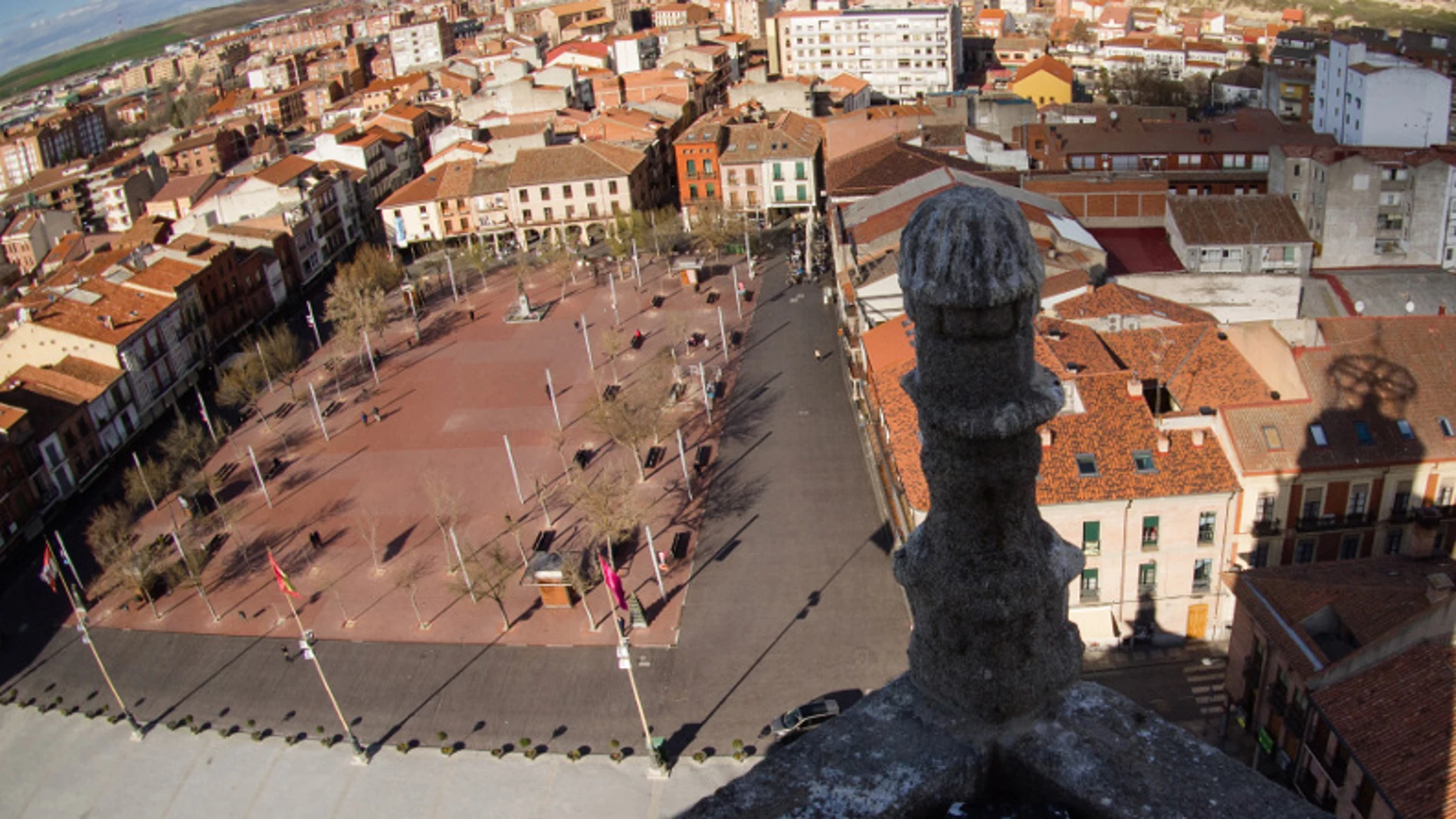 Vista aérea de la Plaza Mayor más grande de España
