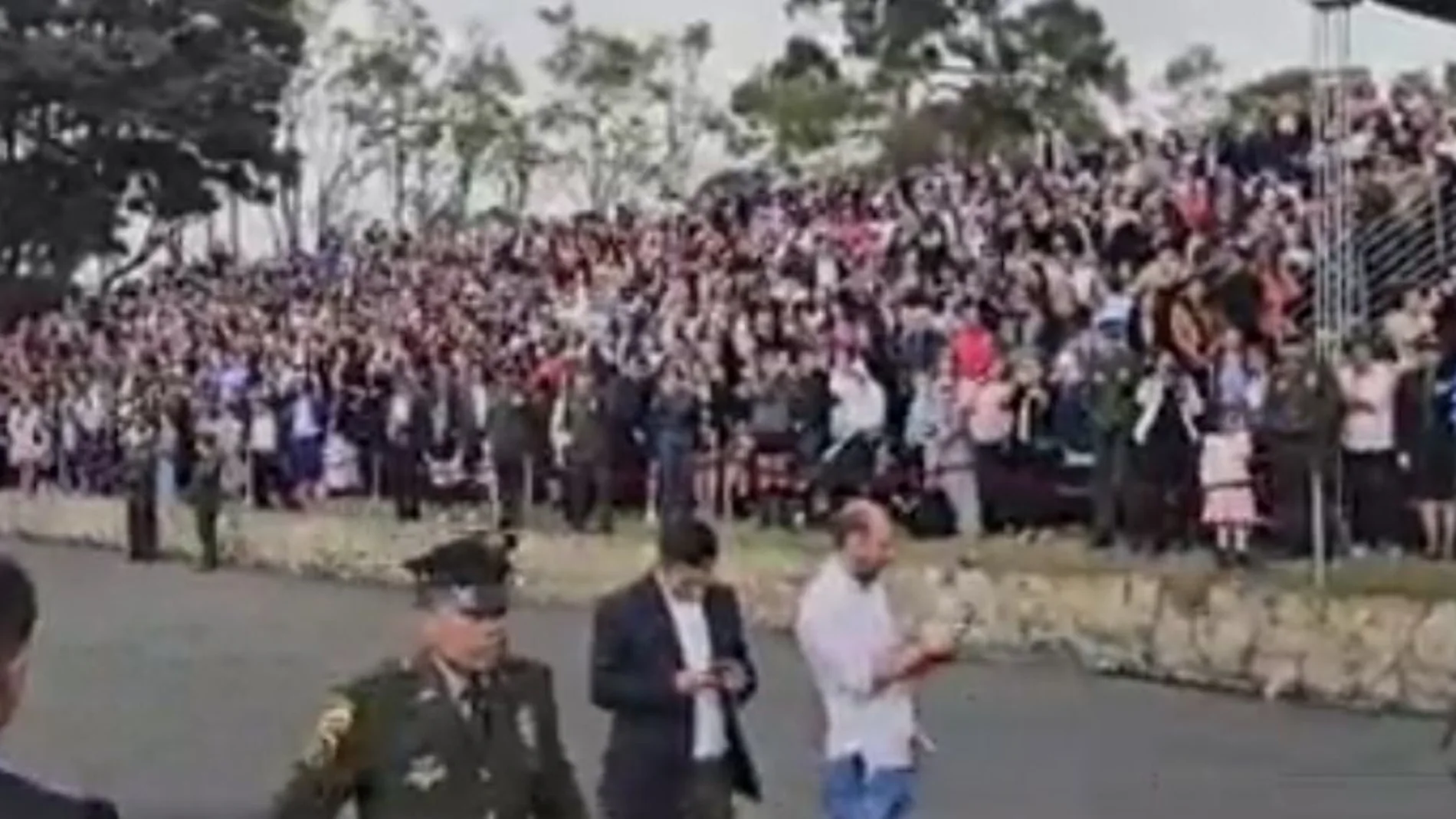 Momento en el que el presidente ha sido abucheado