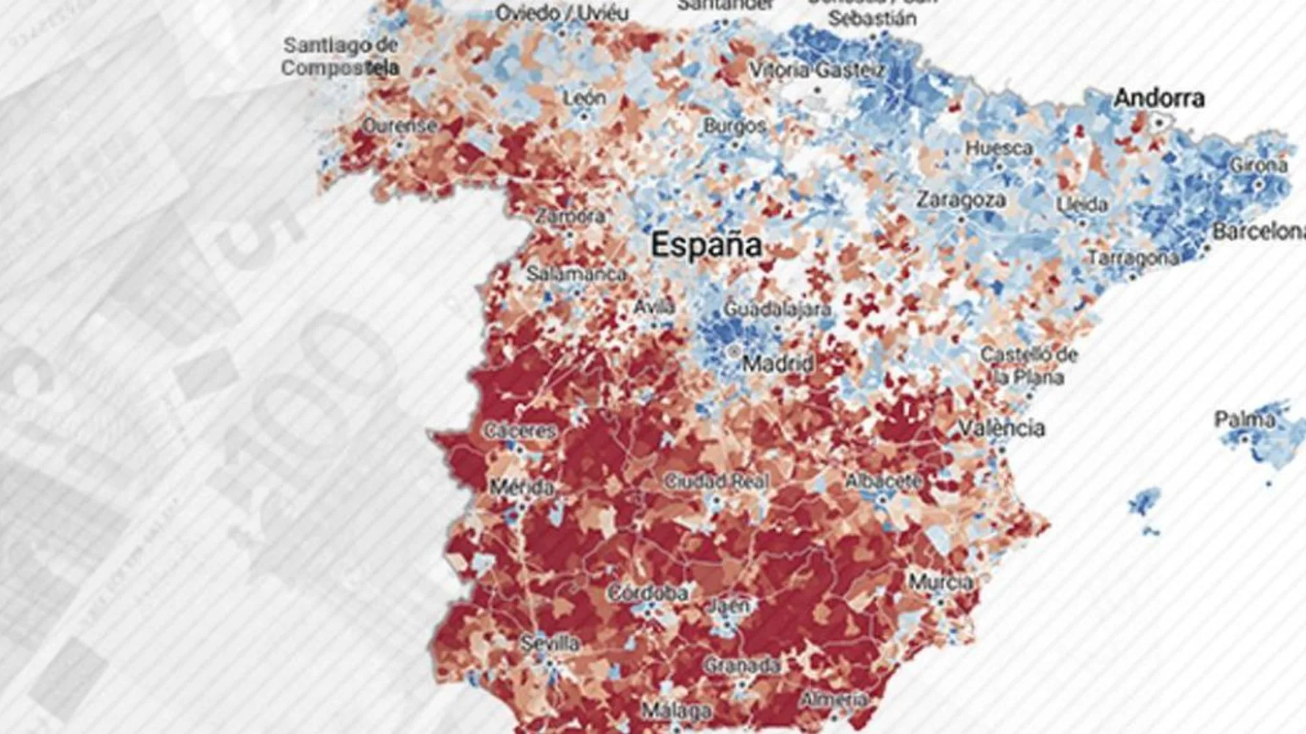 Mapa de renta en España