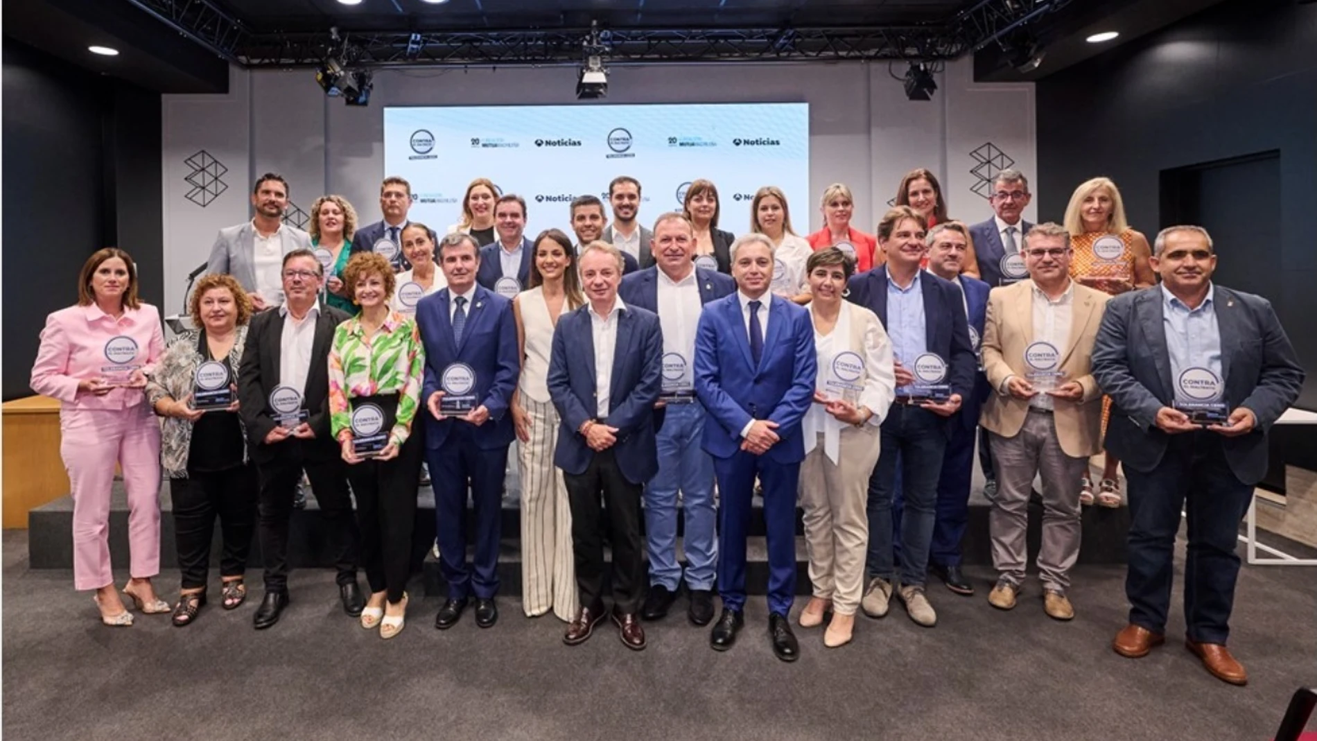 Acto en la Sede de Atresmedia en el que la Fundación Mutua Madrileña y Antena 3 Noticias hacen entrega de un distintivo a 30 municipios por su actuación contra la violencia de géneroANTENA 3 NOTICIAS Y FUNDACIÓN MU05/10/2023