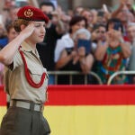 La princesa Leonor participa con los cadetes de la Academia General Militar de Zaragoza en la ofrenda a la Virgen del Pilar