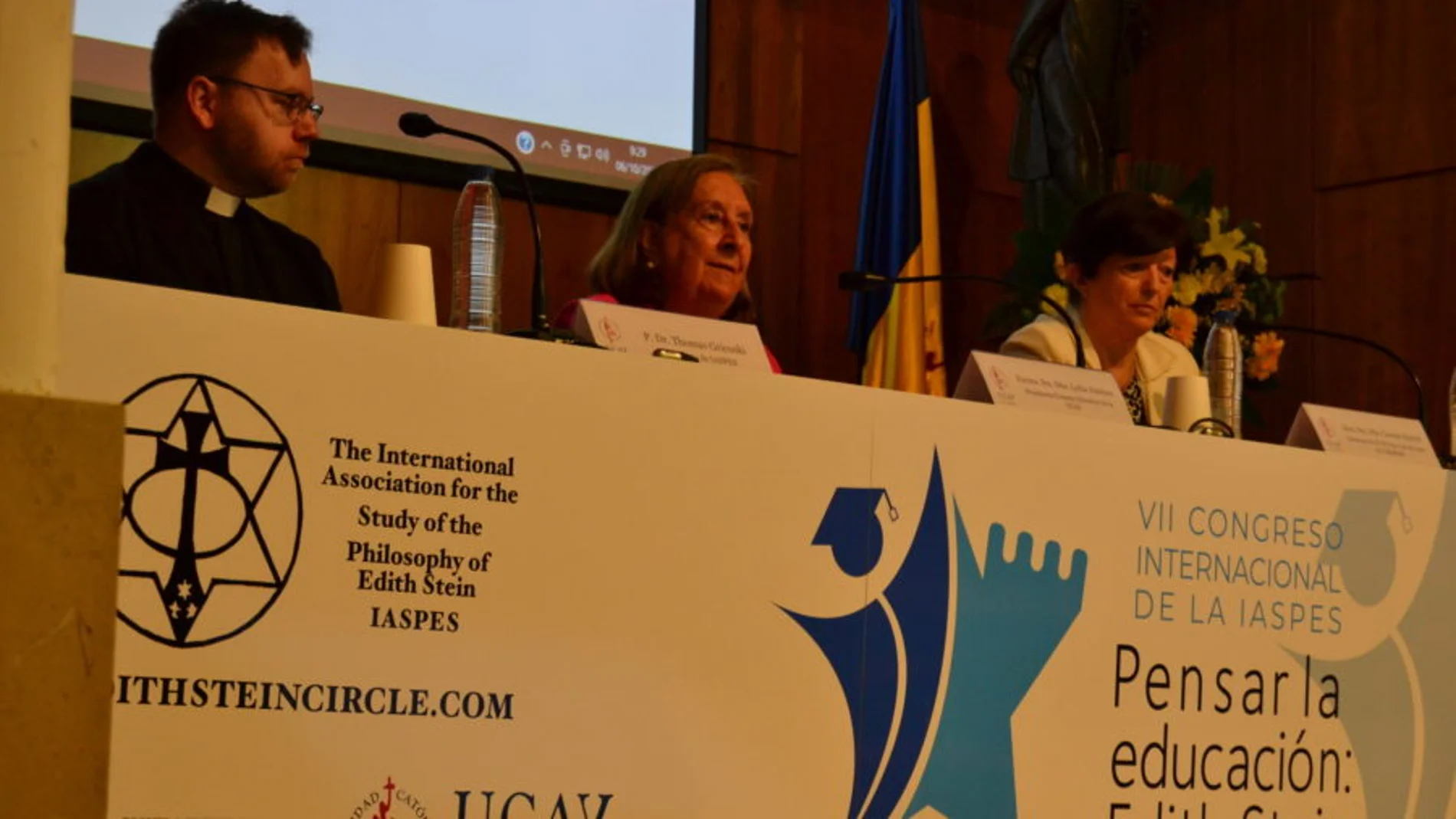 Lydia Jiménez inaugura enl a Universidad Católica de Ávila (UCAV) el VII Congreso de la International Association for the Study of the Philosophy of Edith Stein (IASPES), “Pensar la educación: Edith Stein”