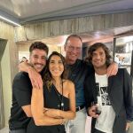 Paz Padilla junto Bertín Osborne, Antonio José y Hugo Salazar