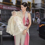 Sofía Palazuelo en el bautizo de Sofía, su segunda hija
