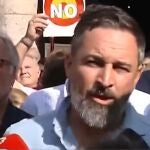 Santiago Abascal durante su discurso en la mifestación contra la amnistía 