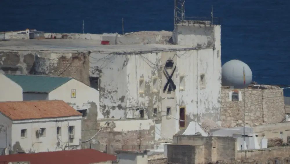 Detalle de la zona donde se levantaba la torre derruida