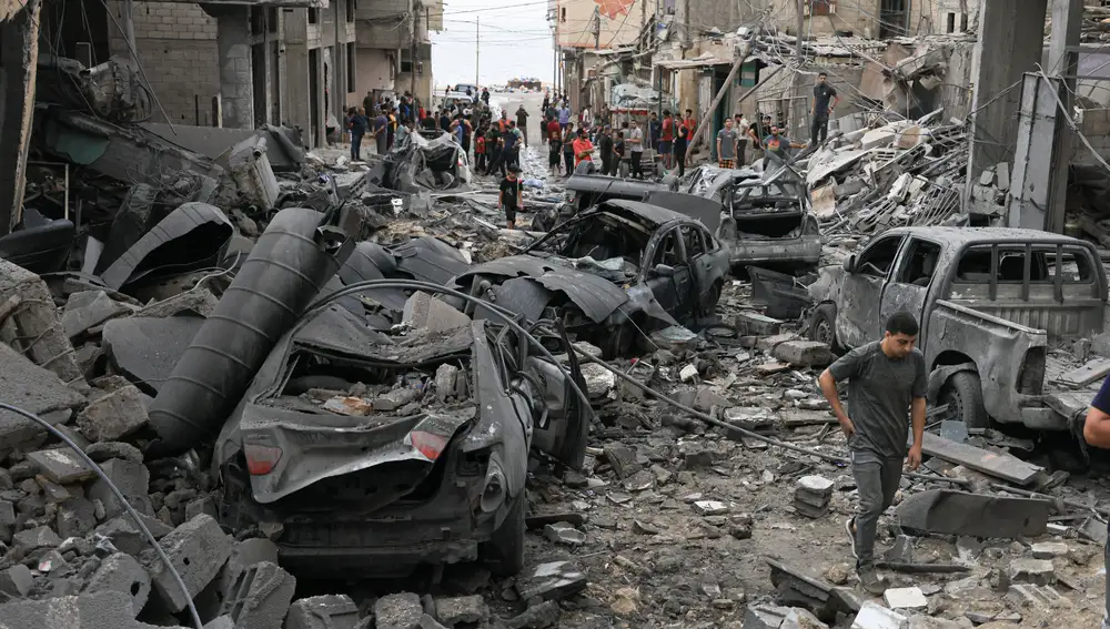 Una calle de Gaza tras un ataque israelí