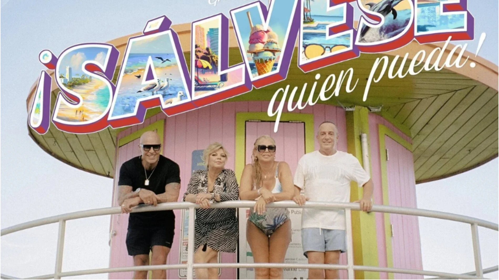 Kiko Matamoros, Terelu Campos, Belén Esteban y Víctor Sandoval en '¡Sálvese quién pueda!' '¡Sálvese quién pueda!'