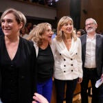 Ada Colau junto a Yolanda Díaz en la presentación de la propuesta de Amnistía de Sumar