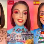 La artista Kalon Bay celebra el Día de la Hispanidad con un maquillaje que une a España