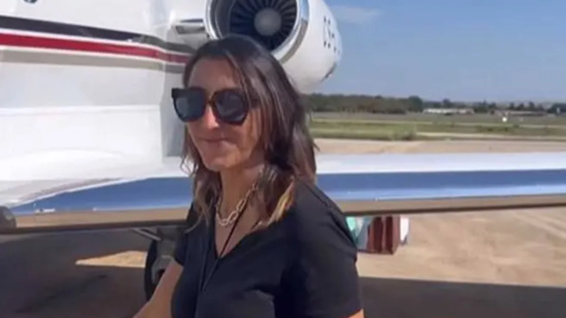 Paz Padilla en el jet privado de la polémica