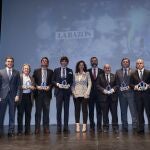 Autoridades y galardonados el año pasado en el Teatro Apolo de Almería