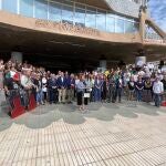 Lectura del Manifiesto contra la pobreza a las puertas de la Asamblea Regional