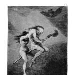 Obra de Goya, titulada "Linda maestra", que apela a la brujería