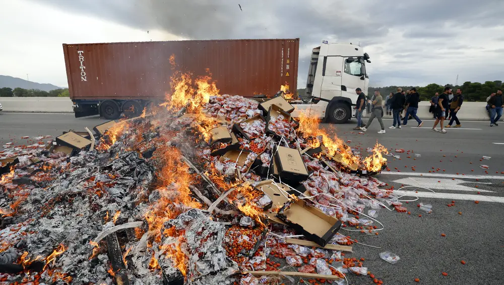 French winemakers protest against Spanish imports