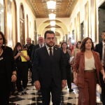 Aragonès declina saludar al presidente del Senado a su llegada a la Cámara Alta