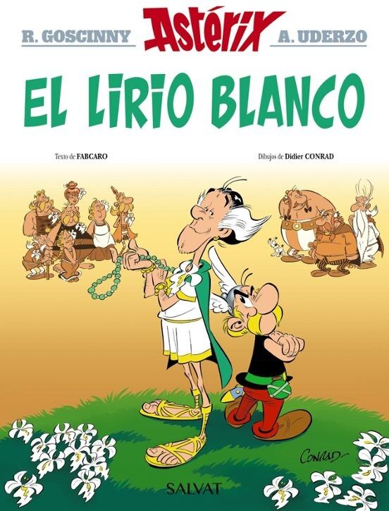 Portada de Astérix "El lirio blanco"