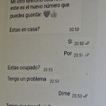 Mensaje tipo enviado por los estafadores