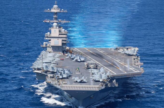 Imagen de archivo del USS Gerald Ford Imagen de archivo del USS Gerald Ford