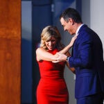 Yolan Díaz y Pedro Sánchez.