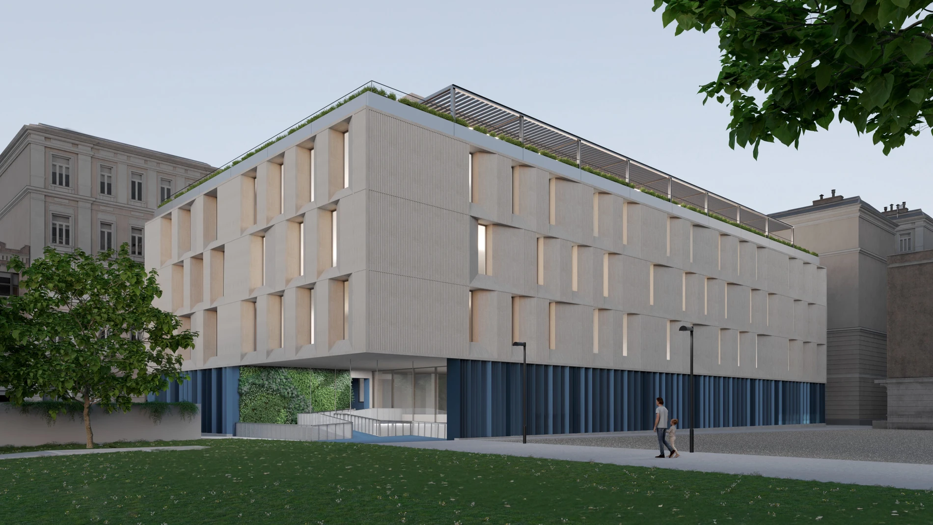 Simulación del futuro edificio Atarazanas - Marina de Empresas