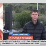 Nano Jr. en una entrevista para el programa 'Espejo Público' que presenta Susanna Griso
