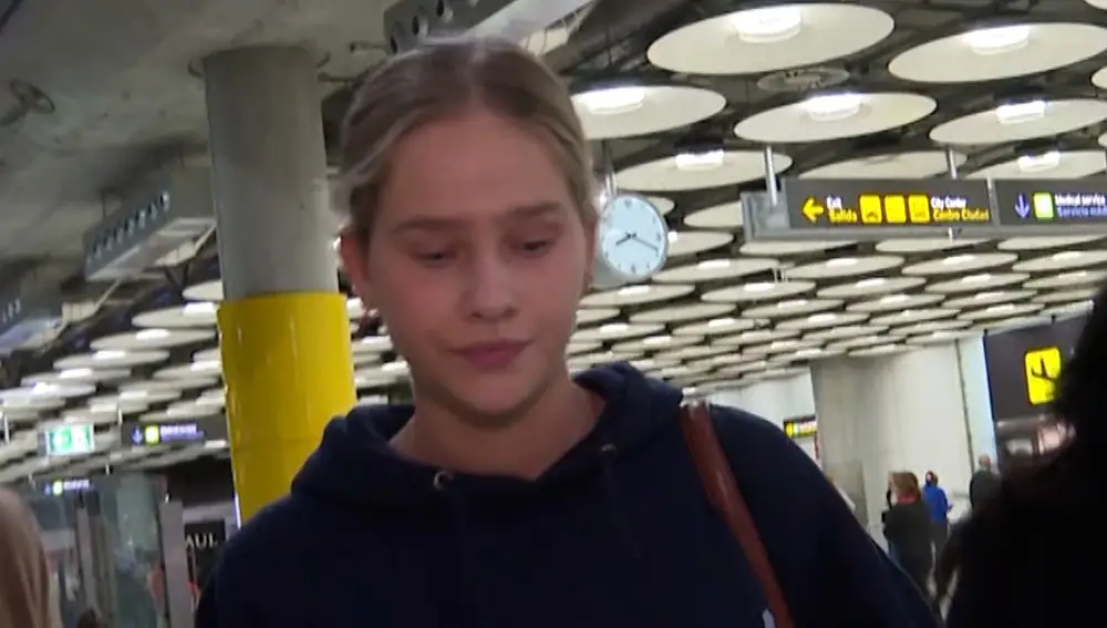 Irene Urdangarin en el aeropuerto Adolfo Suárez de Madrid-Barajas