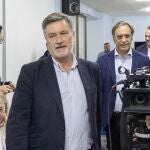 Vázquez, García Carbayo y Mingo, antes de la rueda de prensa