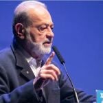 Carlos Slim durante un acto de la Fundación Círculo de Montevideo