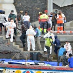 Varios de los migrantes llegados a Canarias