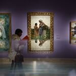 El Museo Thyssen-Bornemisza inaugura "Maestras", una exposición que ofrece un recorrido, desde finales del siglo XVI a las primeras décadas del siglo XX, a través de más de un centenar de piezas de artistas como Artemisia Gentileschi, Angelica Kauffmann o Clara Peeters. EFE/ Rodrigo Jimenez