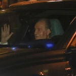 El Rey Juan Carlos a su llegada a El Pardo