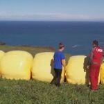 "Limones" gigantes de plástico en Cantabria por una causa solidaria