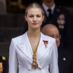 Leonor de Borbón, durante la Jura de la Constitución 