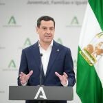 El presidente de la Junta de Andalucía, Juanma Moreno