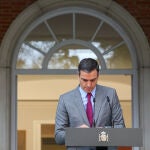 Pedro Sánchez durante un acto de Gobierno