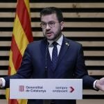  El presidente de la Generalitat, Pere Aragonès