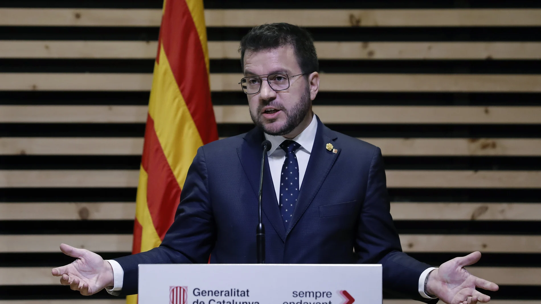 El presidente de la Generalitat, Pere Aragonès